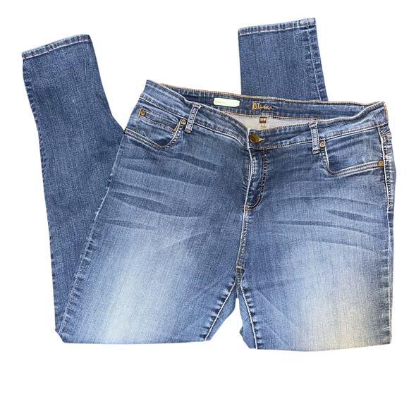 KUT from the Kloth Diana Skinny Jeans Size 16W Mid-Rise Stretch Medium Wash - Picture 5 of 9